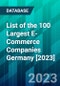 List of the 100 Largest E-Commerce Companies Germany [2023] - Product Image